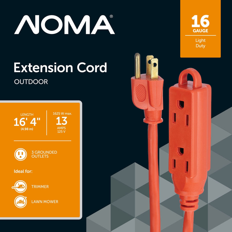 16-ft 5-in 16/3 Outdoor Extension Cord with 3 Grounded Outlets R9157