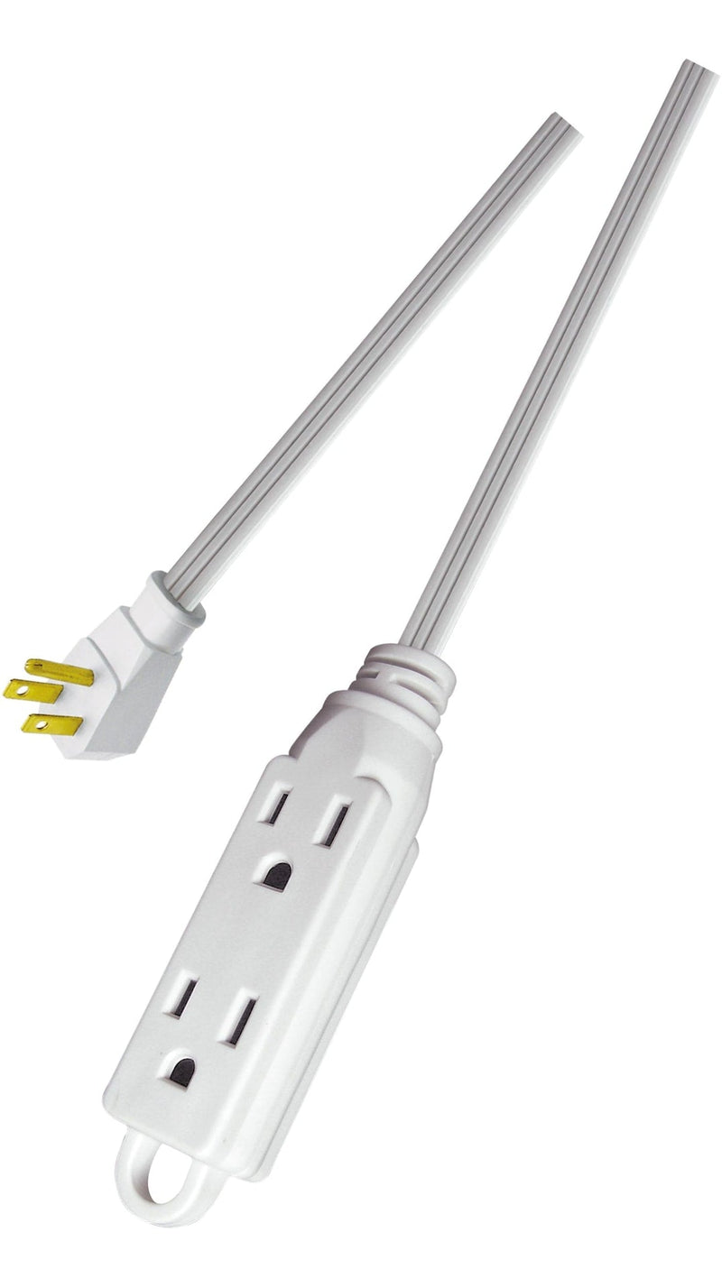 16/3 All-Purpose Extension Cord, Light-Duty, 3 Grounded Outlets, White E8705