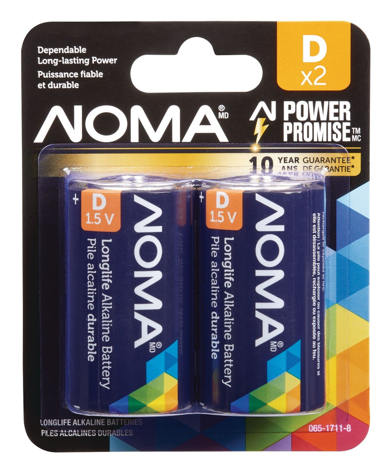 2-pk D Alkaline Batteries, Long Lasting E6481