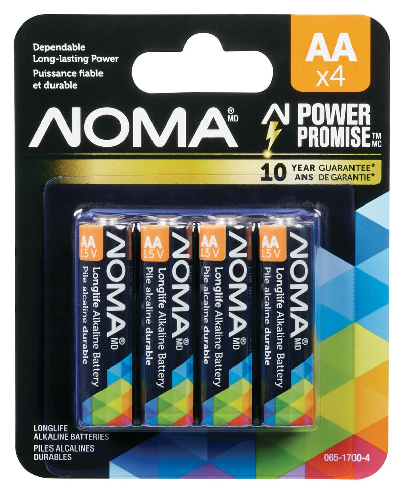 4-pk AA Alkaline Batteries, Long Lasting, All Purpose N9899