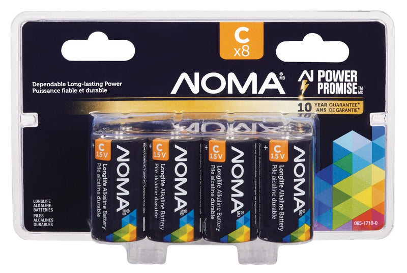 8-pk C Alkaline Batteries, Long Lasting X8093