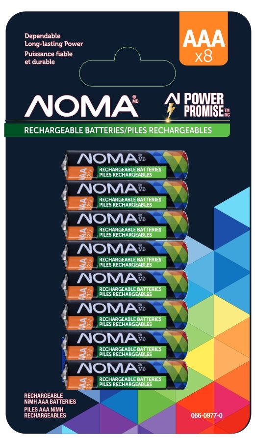 AAA Ni-MH Rechargeable Battery, 8-pk U9644