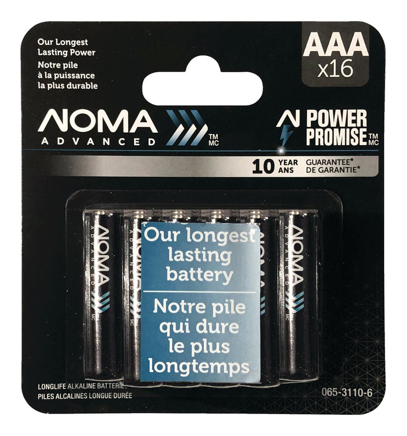 Advanced 16-pk AAA Alkaline Batteries, Long Lasting, All Purpose W7380