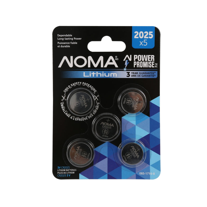 CR2025 3V / 3 Volt Lithium Coin Cell Batteries, Long Lasting, 5-pk C1460