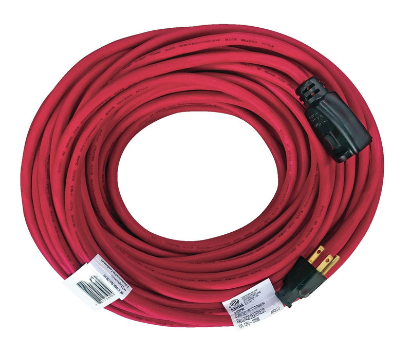 Outdoor Locking Extension Cord with Grounded Outlet, 98-ft 5-in, Red M3209