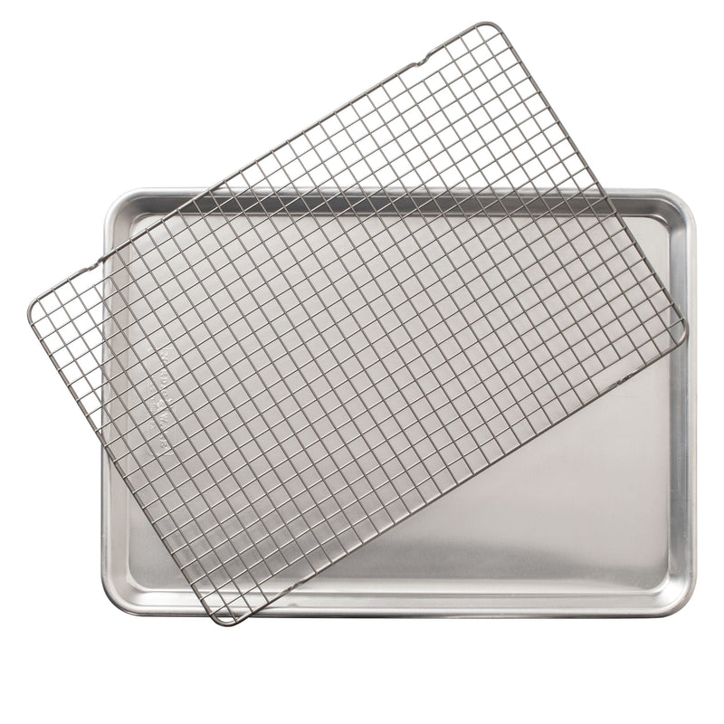 Naturals Aluminum Half-Sheet with Oven-Safe Nonstick Grid, 2-pc Z0704