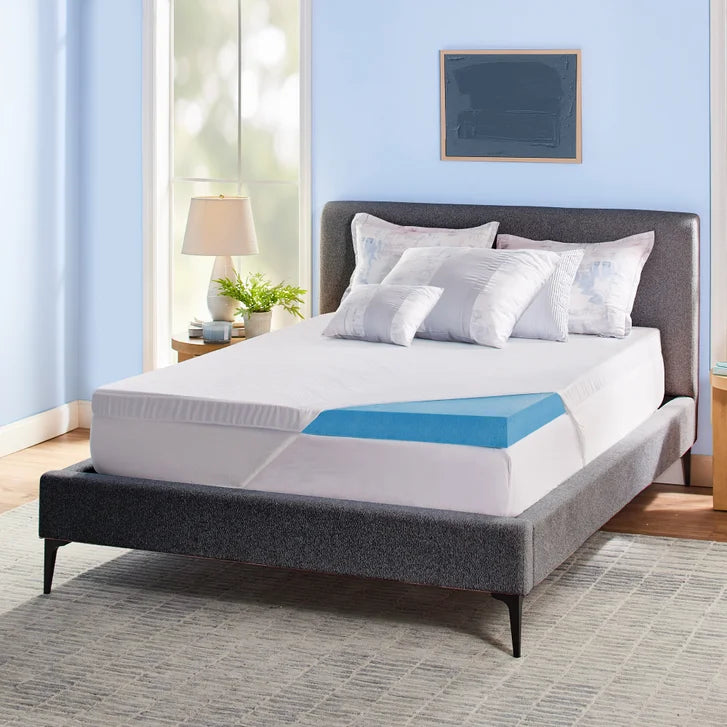 Novaform 3 in. Soothing Cool Plus Gel Memory Foam Mattress Topper F8850