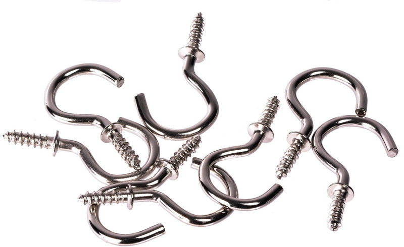 Cup Hooks Set, Nickel, 7/8-in, 40-pk Q1482