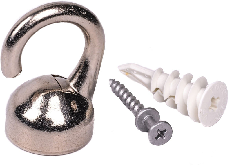 Elephant Ceiling Hook, 360 Swivels, Tool-Free, 100-lb Capacity, Nickel-Finish, 1-pk R3106