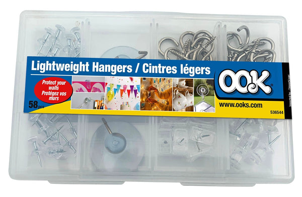 Lightweight Wall Hanger Assorted Kit, 58-pk G7934