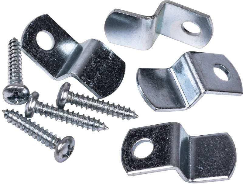 Mirror Holder, For Frameless Mirrors, 20-lb Capacity, Zinc-Finish, 4-pk H8237
