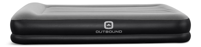 Double High Flocked Airbed, Queen, Grey A8533
