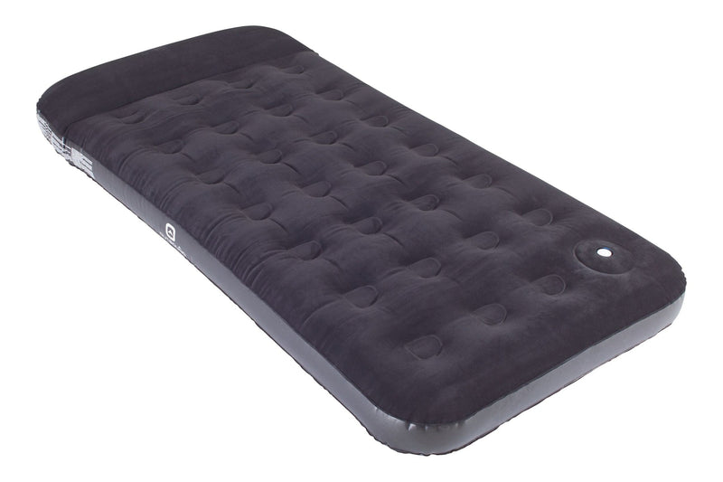 Twin Airbed with Built-In Manual Pump, Hand/Foot Pump, PVC, Black Z0494