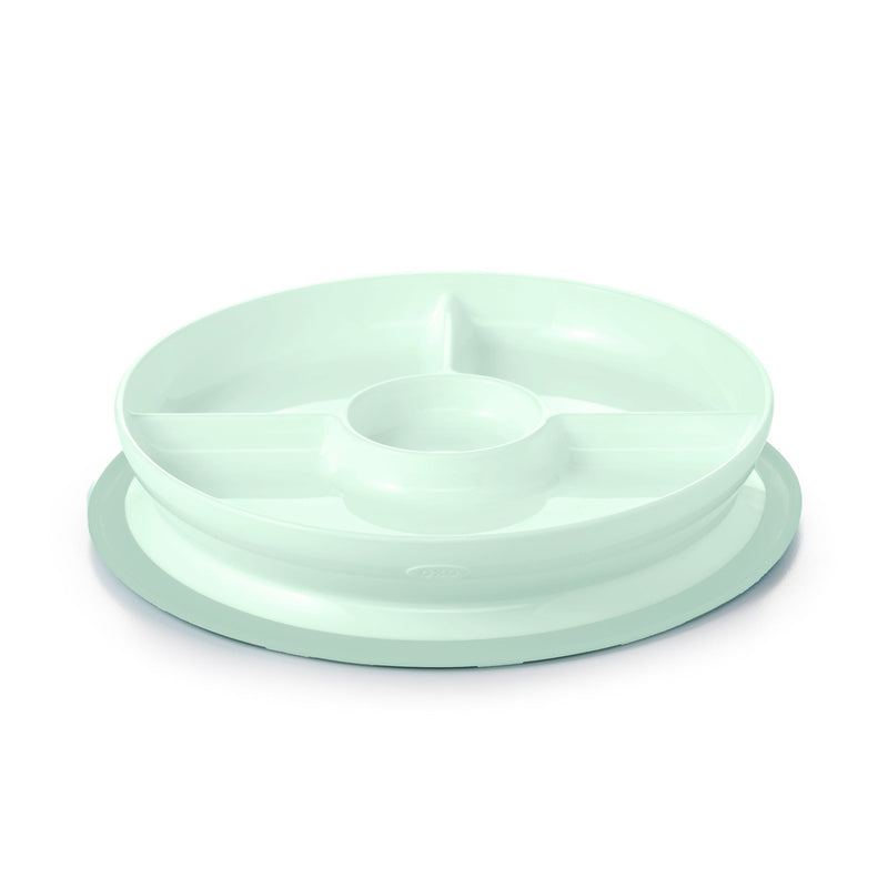 Tot Stick & Stay Divided Plate, Opal Q4704