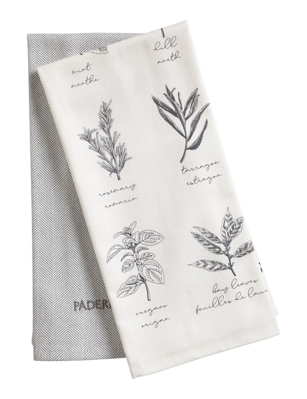 All-Purpose Vegetable-Print Cotton Kitchen Towels, 2-pk J0783