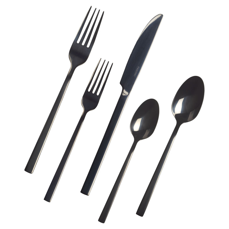 Belvedere Stainless Steel Flatware Set, Serves 4, 20-pc, Black K5777