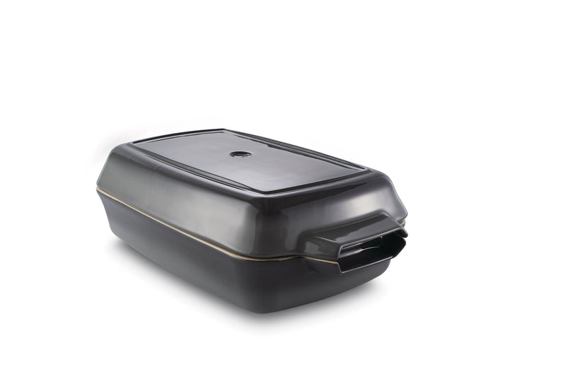 Ceramic Roaster Set, Grey, 15 x 8.5-in, 2-pk D3496