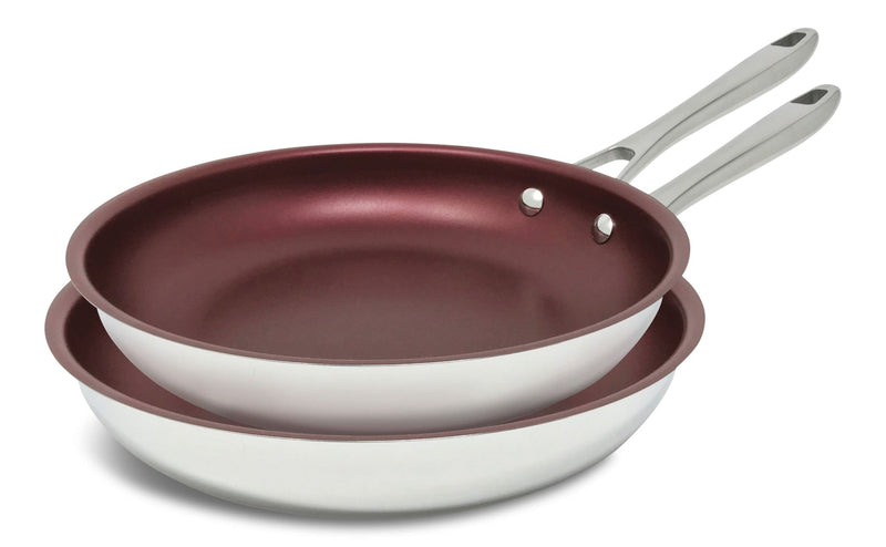 Clad Non-stick Fry Pans, 24 cm/28 cm, 2-pk, Induction Compatible Cookware H4392