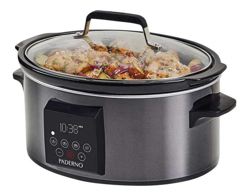 Digital Programmable Slow Cooker, Black Stainless Steel, 6qt M9451
