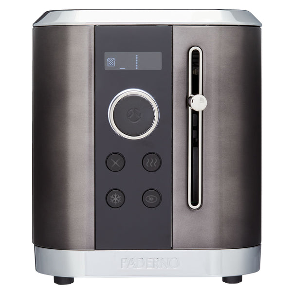 Even Heat Wide Slots Toaster with 9 Settings, Black Stainless Steel, 2-Slices B0332