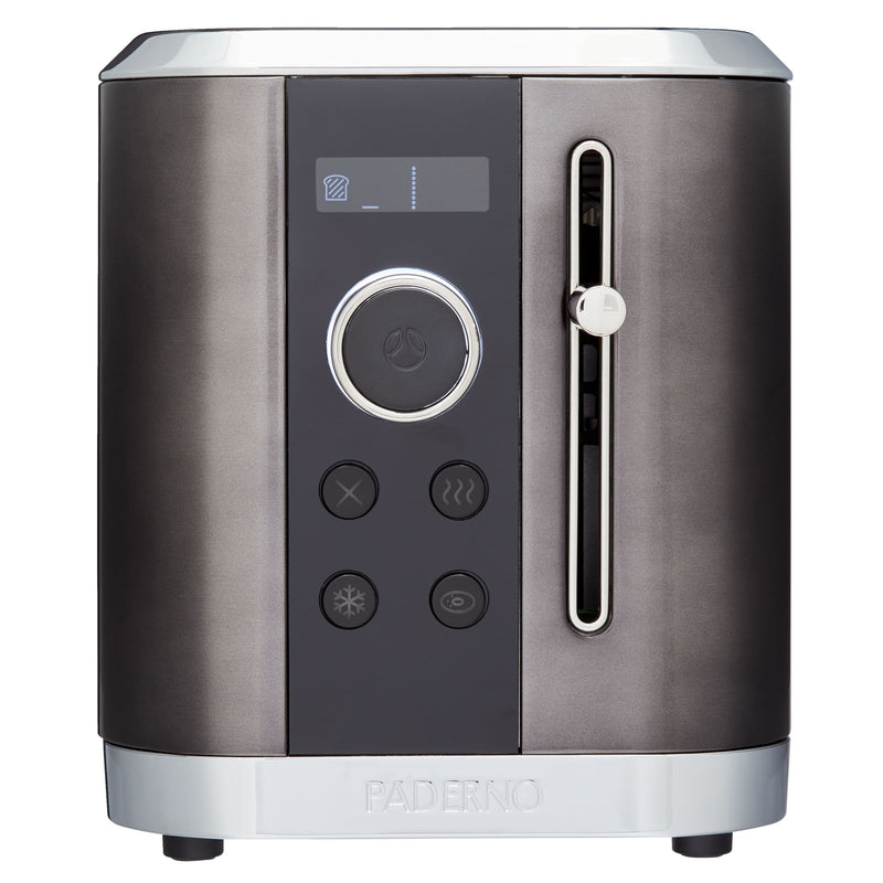 Even Heat Wide Slots Toaster with 9 Settings, Black Stainless Steel, 2-Slices B0332