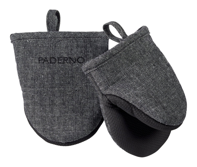 Neoprene Palm Mini Mitts, Black Chambray, One-Size, 2-pk Z2327