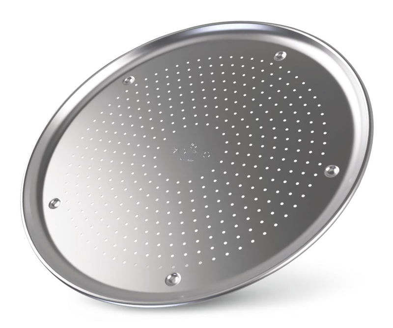 Professional Uncoated Aluminum Round Pizza Crisper Pan, 16-in O5738