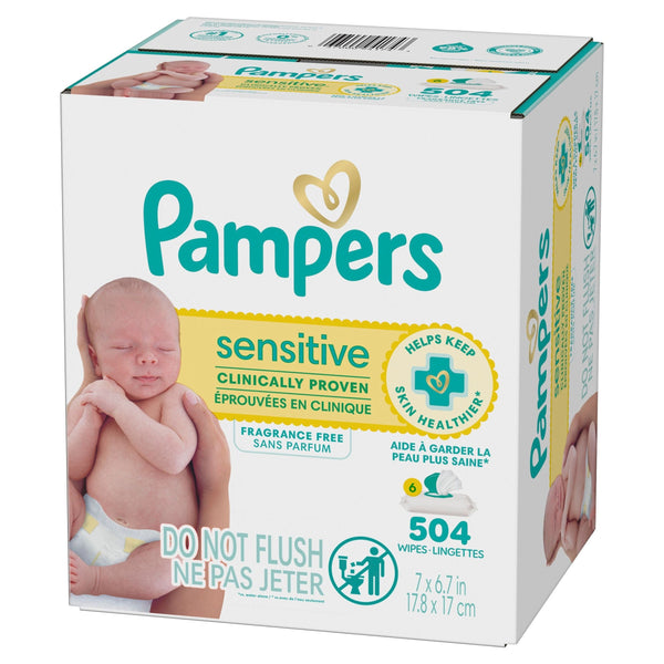 Unscented Sensitive Skin Baby Wipes, 504-pcs, 6-pk N0168