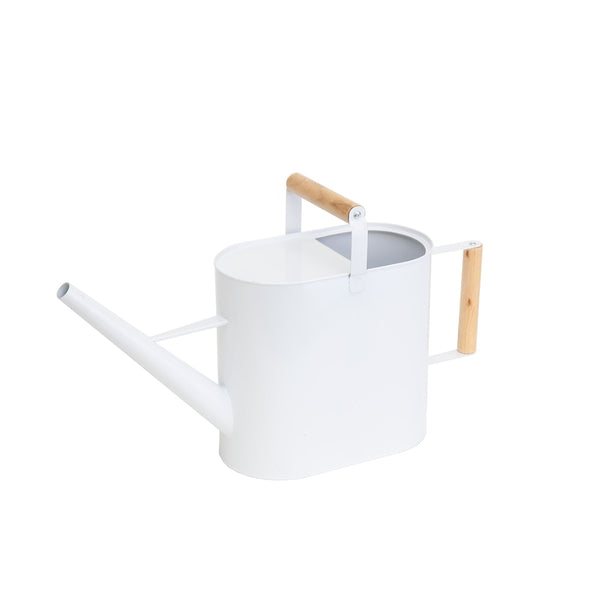 Nordic Habitat Wood Finish Watering Can, White, 2-Gal N7122