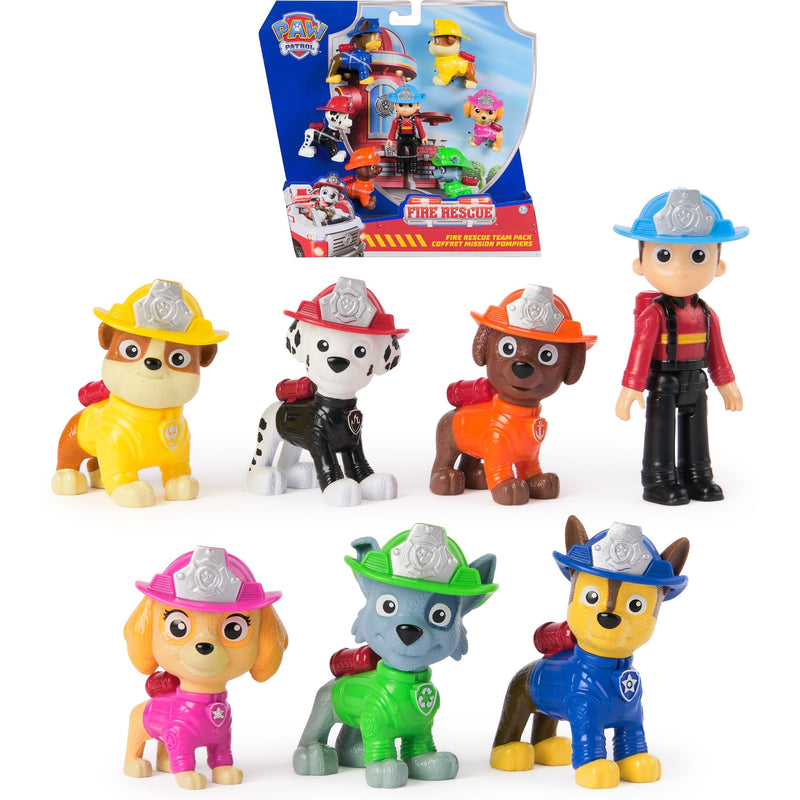 Fire Rescue Team Pack Playset with 7 Collectible Figures, Ages 3+ O3303