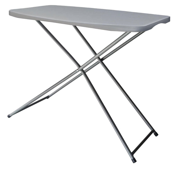 Height Adjustable Plastic & Metal Portable Folding Activity Table, Indoor/Outdoor, White T4212