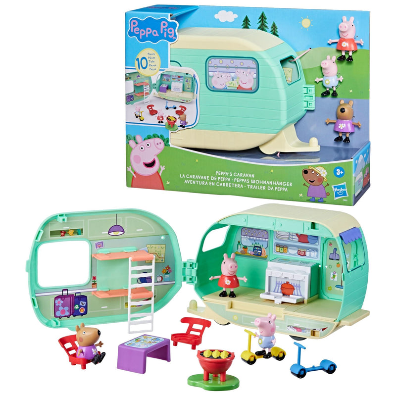 2-in-1 Caravan/Camper Playset with 3 Figures Q4872