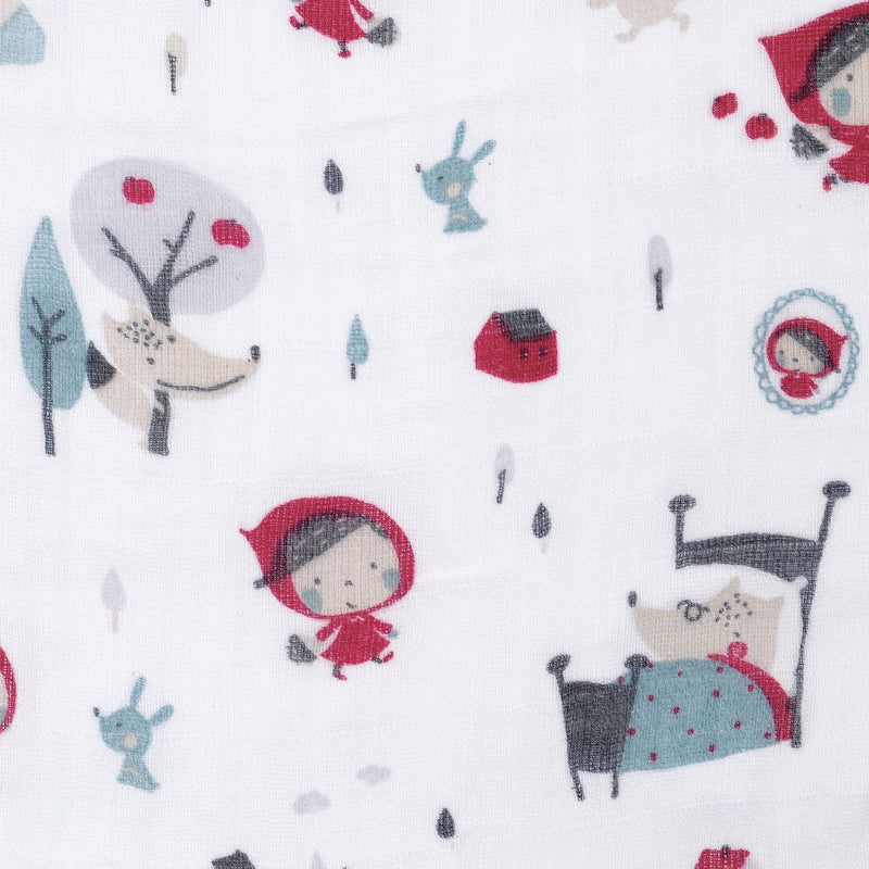 Cotton Muslin Baby Swaddle Blanket, Riding Hood A4130