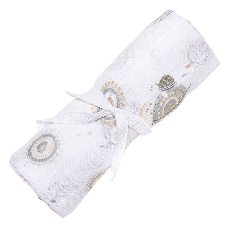 Cotton Muslin Baby Swaddle Blanket, Turtles L9569