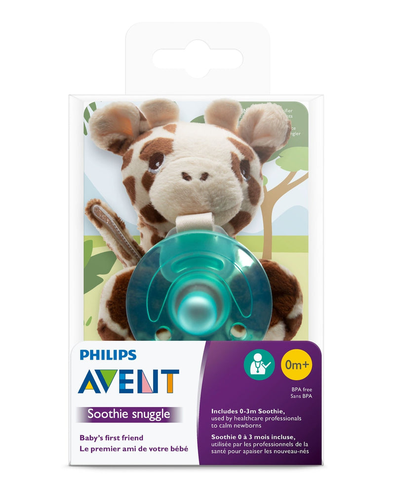 Soothie Snuggle Pacifier, Giraffe, Ages 0-3m X9433