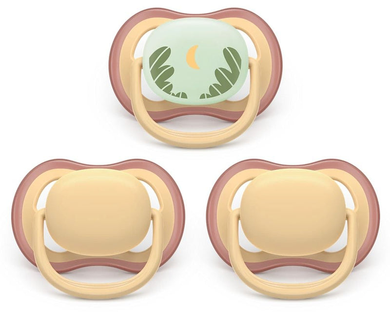 Ultra air Pacifier 0-6 Months All Day, Yellow, 3-pk K8655