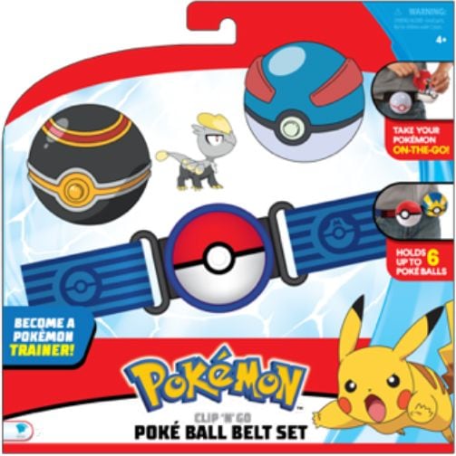 Clip 'N' Go Poké Ball Belt Set With 2-Inch Action Figure & Balls, Assorted, Age 4+ C8412