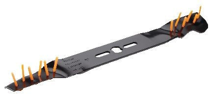 Power Rake Universal 6-in-1 Replacement Lawn Mower Blade, 21-in/22-in, Removable Tines D9124