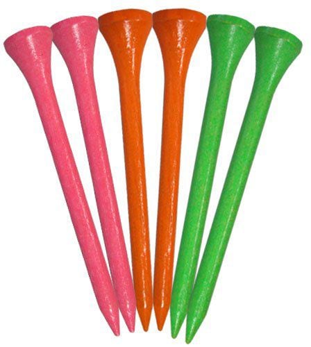 Pride Biodegradable Hardwood Golf Tee, 2-3/4-in, 50-pk, Citrus Assorted Colours K8096