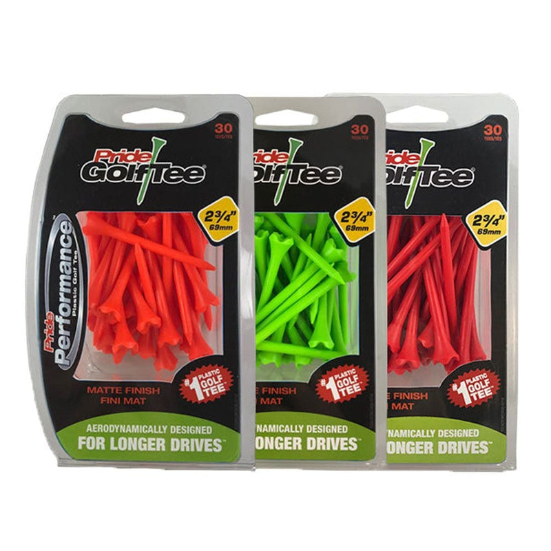 Pride Performance Plastic Golf Tee, 3-1/4-in, 30-pk, Citrus Matte Assorted Colours D0766