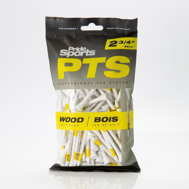 Pride Professional Biodegradable Hardwood Golf Tees, 2-3/4-in, 100-pk, White L3759