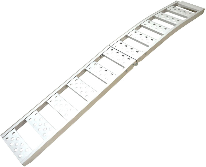 PRIME1 Aluminum Bi-Folding Arched Loading Ramp with Adjustable Straps, 85 x 12-in K6529