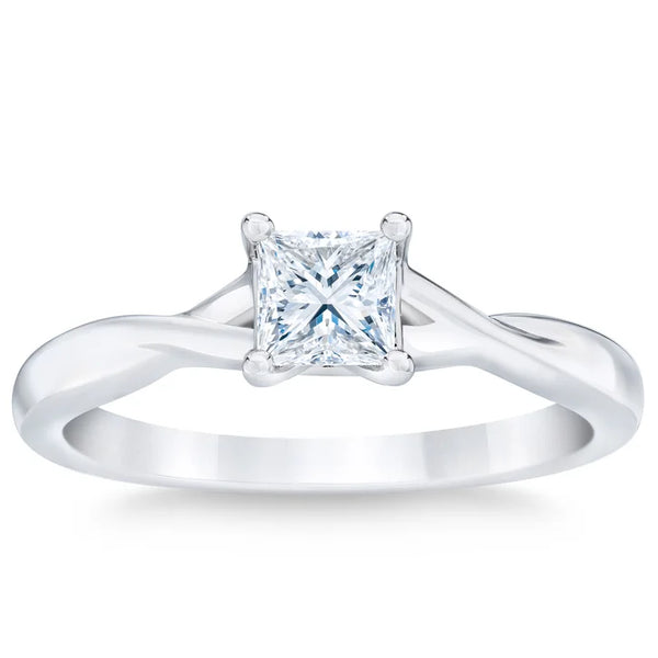 Princess Cut Diamond Solitaire Ring (0.50 ct) G7847