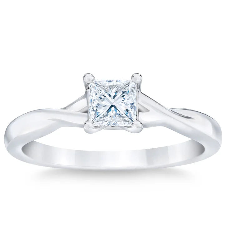 Princess Cut Diamond Solitaire Ring (0.50 ct) G7847