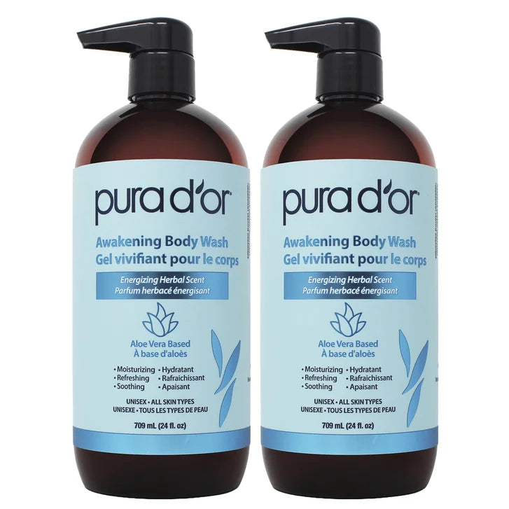 Pura D'or Awakening Body Wash, 2 x 709 mL Y0512