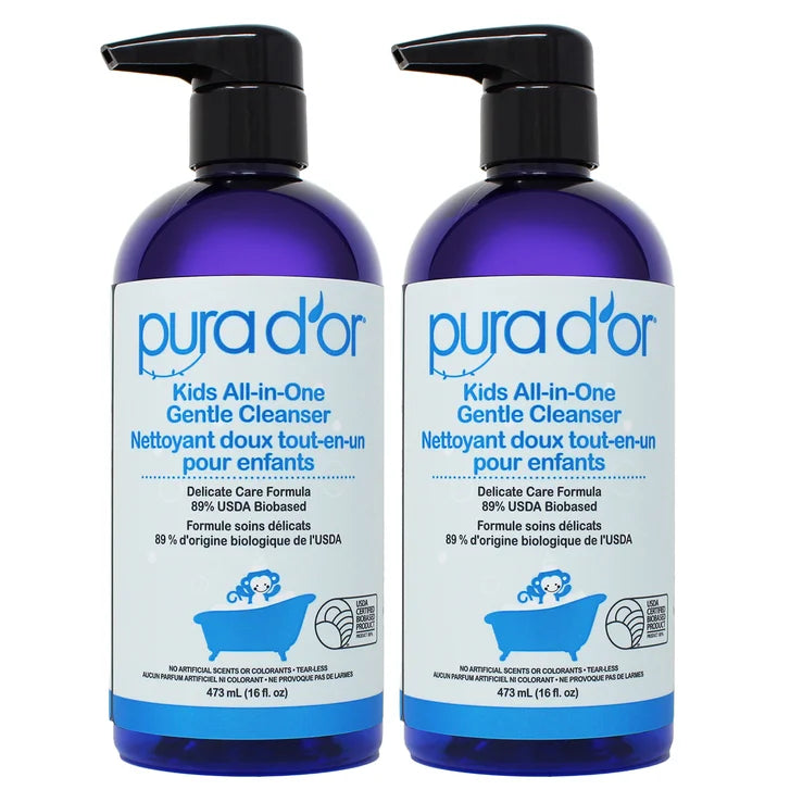 Pura D'or Kids All-in-One Gentle Cleanser, 2 x 473 mL K0320
