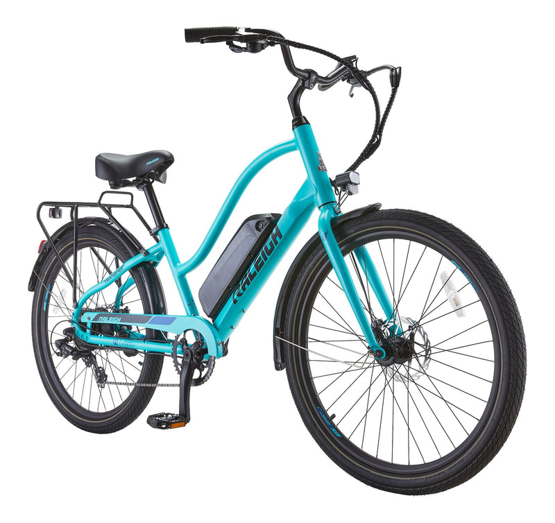 Oceania Lightweight Electric Bicycle with Front & Rear Lights, 26-in Wheel, Blue S5461