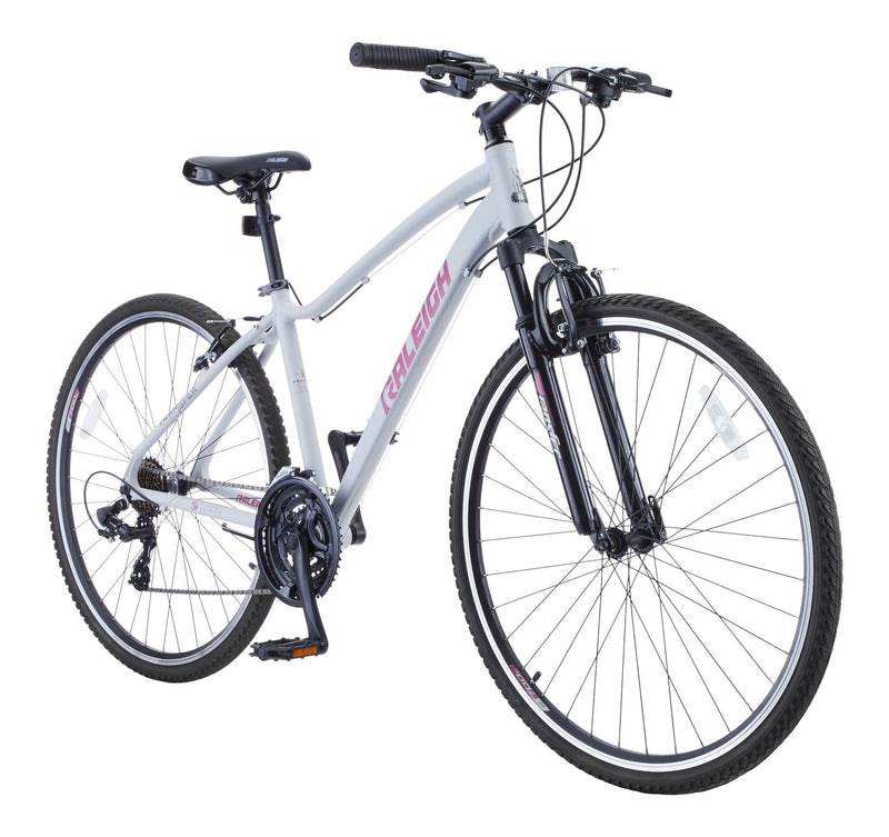 Route Hybrid Bike with Alloy V-brakes, 700C, 21-Speed, White X9700