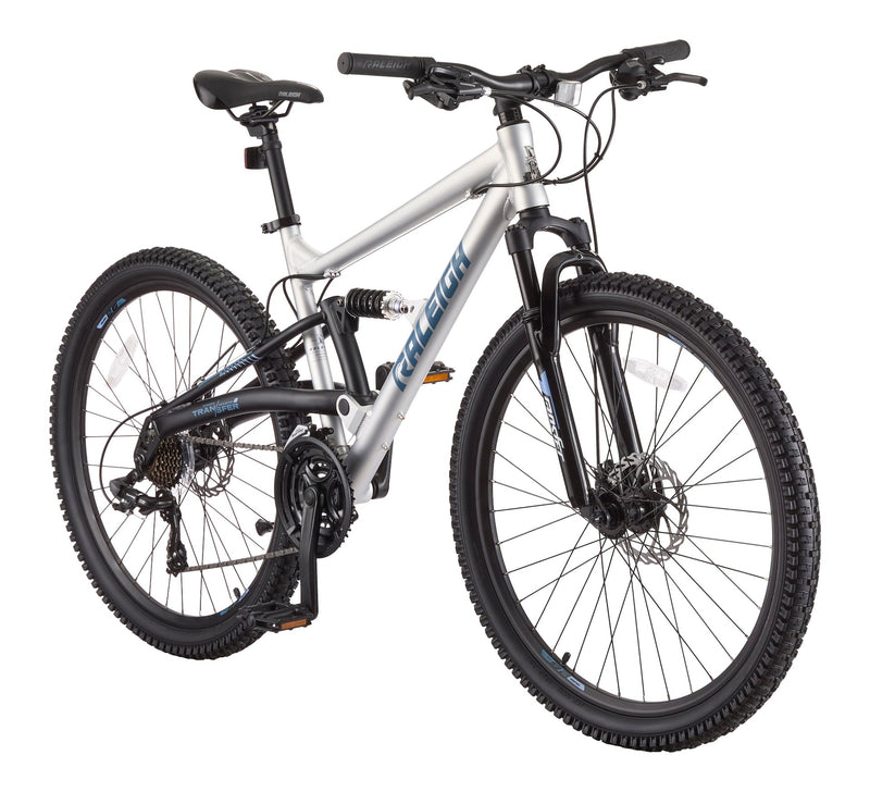 Tracker DS Mountain Bike with 21-Speed Shimano Shifting System, Silver A7563