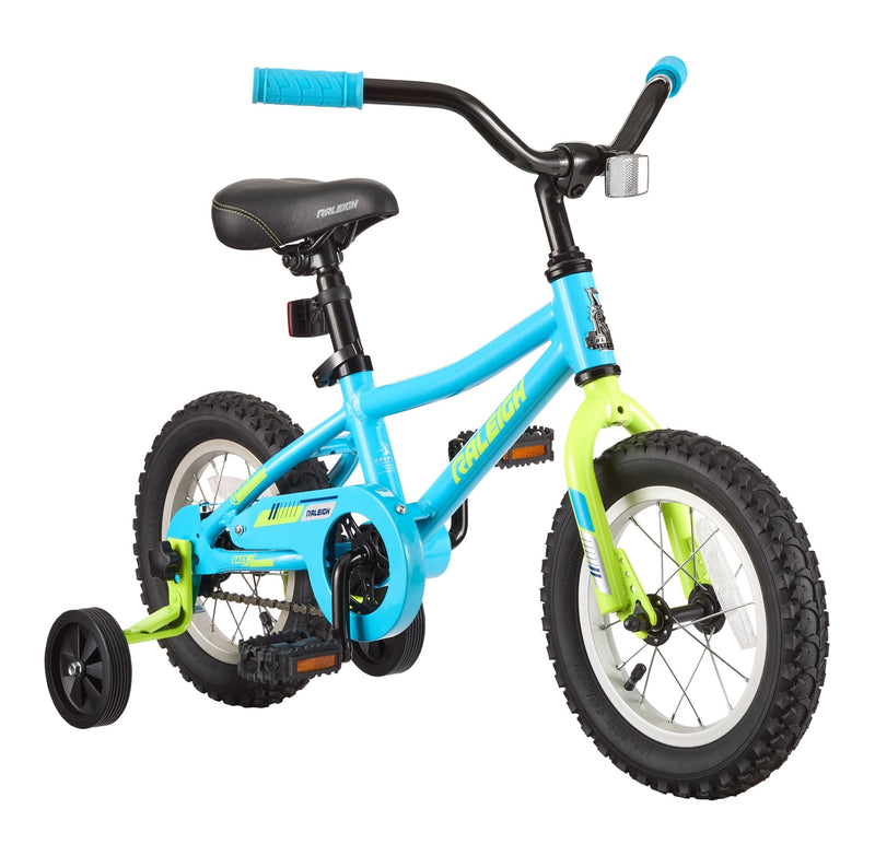 Vibe Lightweight Kids' Bike with Training Wheels, 12-in, Blue N8566